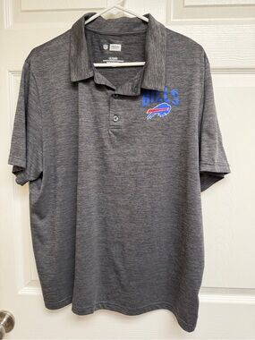 NFL Gray Buffalo Bills Polo Shirt with Team Logo